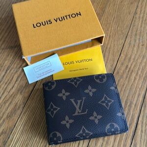 Louis Vuitton Black and Brown Monogram Wallet